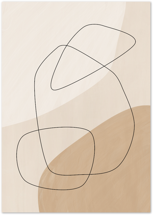 Posterux© | Pastel Earth Abstract Poster - Minimalist Line Art poster – premium wall art