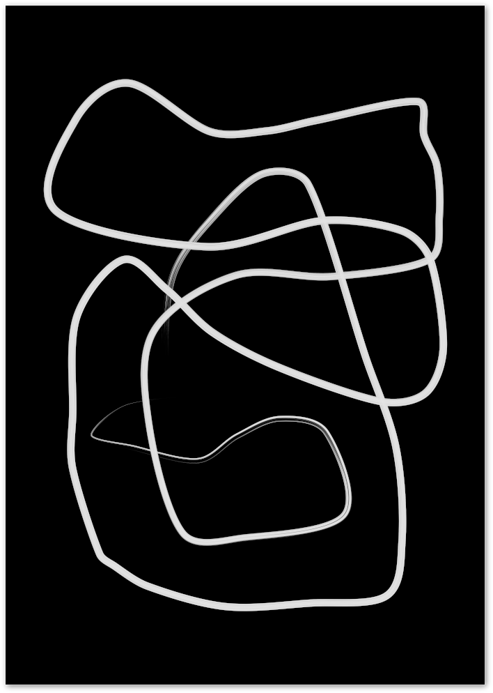 Posterux© | Black & White Line Art Poster - Bold Abstract Print poster – premium wall art