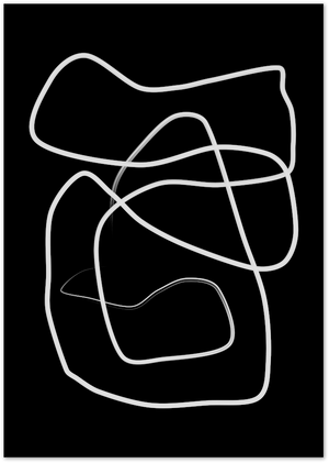Posterux© | Black & White Line Art Poster - Bold Abstract Print poster – premium wall art