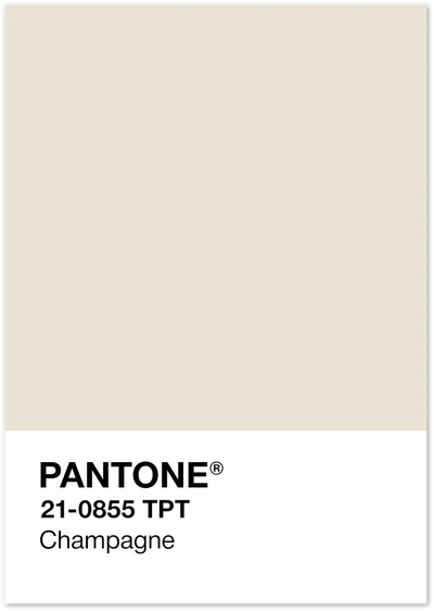 Posterux© | Pantone Champagne – Minimalist Color Swatch Poster poster – premium wall art