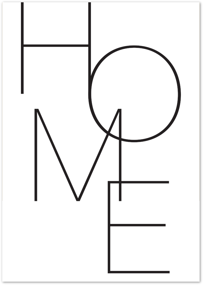 Posterux© | Home – Geometric Typography Poster poster – premium wall art