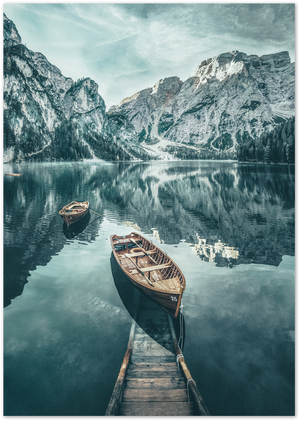 Posterux© | Alpine Reflections – Serene Mountain Lake Poster poster – premium wall art