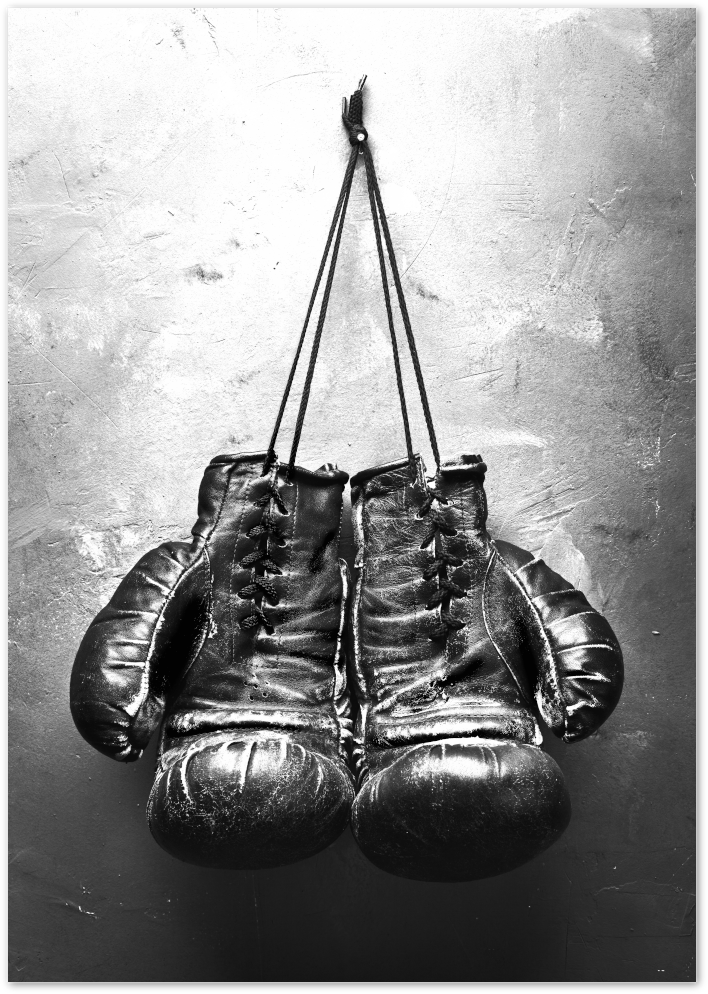 Posterux© | Fight Spirit – Vintage Boxing Gloves Poster poster – premium wall art