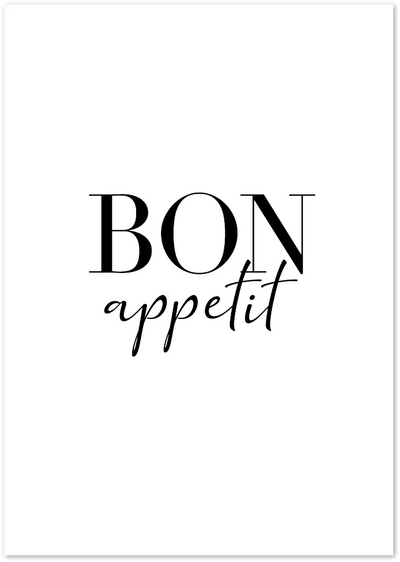 Posterux© | Bon Appétit – Stylish Kitchen Typography Poster poster – premium wall art
