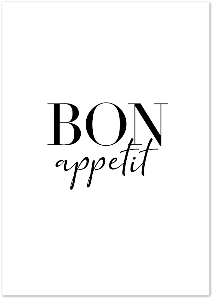 Posterux© | Bon Appétit – Stylish Kitchen Typography Poster poster – premium wall art
