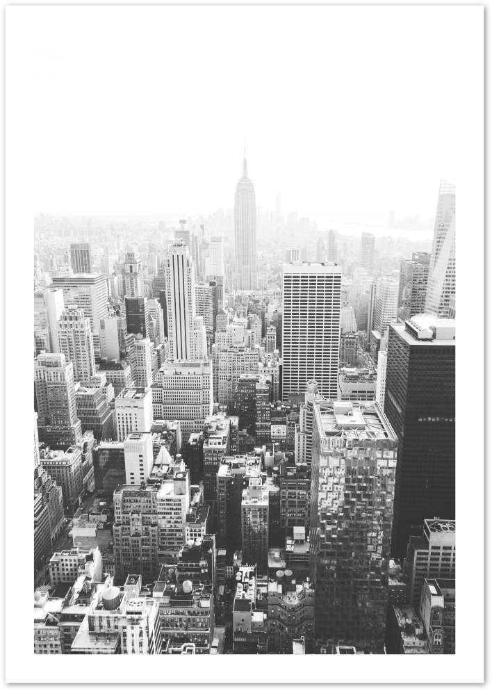 Posterux© | Black & White New York Skyline Poster poster – premium wall art