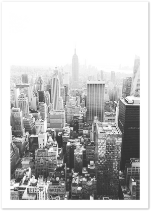 Posterux© | Black & White New York Skyline Poster poster – premium wall art