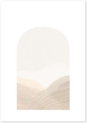 Posterux© | Soft Hills – Neutral Minimalist Landscape poster – premium wall art