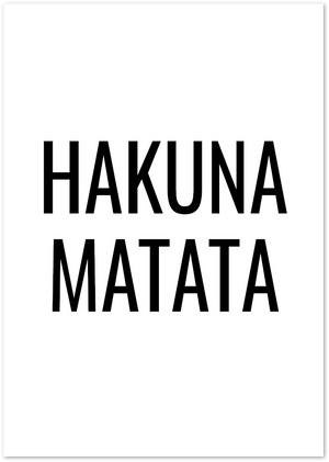 Posterux© | Hakuna Matata – Motivational Quote Poster poster – premium wall art