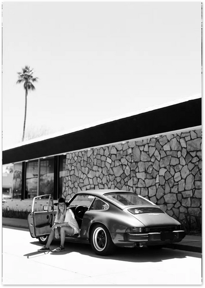 Posterux© | Vintage Road Trip – Black & White Photography Poster poster – premium wall art