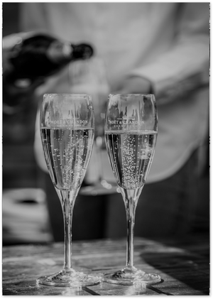 Posterux© | Champagne Celebration – Black & White Photography Poster poster – premium wall art