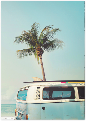 Posterux© | Vintage Surf Vibes – Retro Beach Photography Poster poster – premium wall art