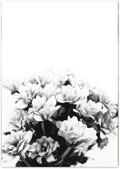 Posterux© | Black & White Floral – Minimalist Nature Poster poster – premium wall art