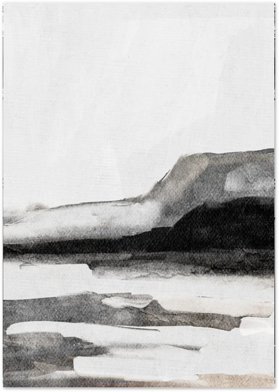 Posterux© | Monochrome Watercolor Landscape – Abstract Art Poster poster – premium wall art