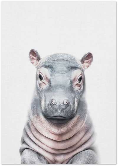 Posterux© | Baby Hippo – Whimsical Animal Poster poster – premium wall art