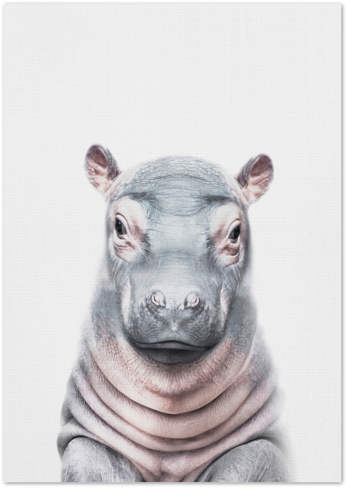 Posterux© | Baby Hippo – Whimsical Animal Poster poster – premium wall art