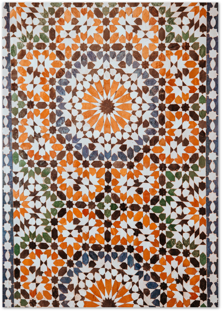 Posterux© | Islamic Geometric Tiles – Vibrant Pattern Art Poster poster – premium wall art