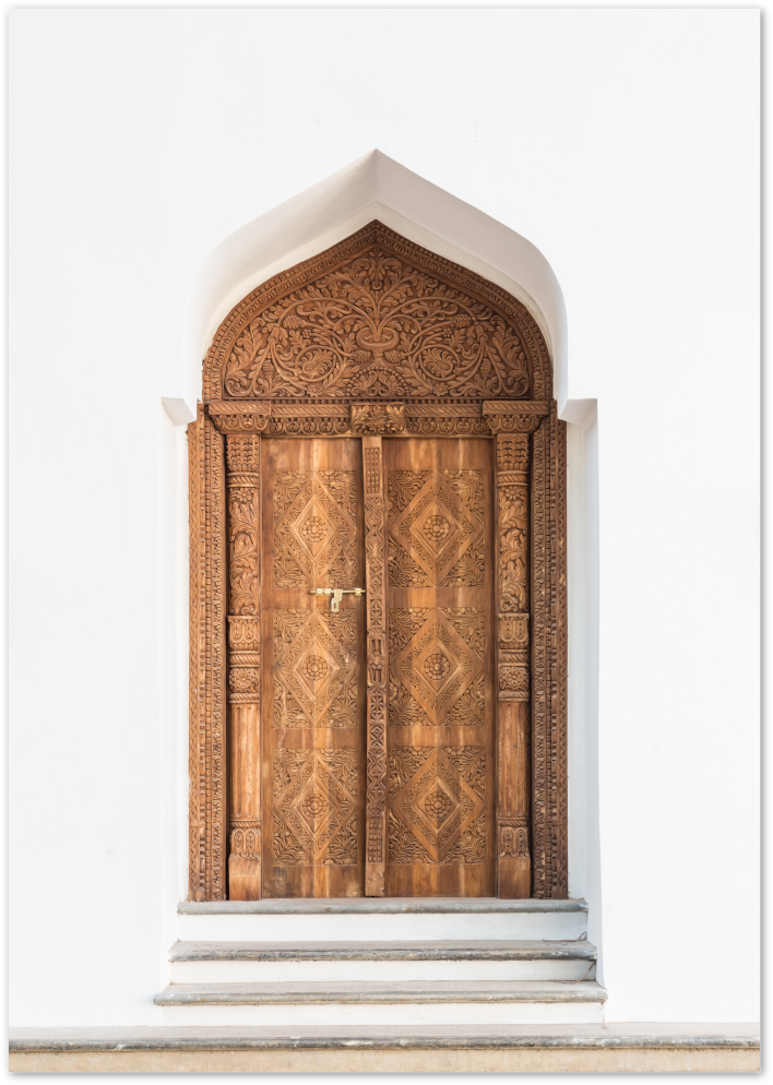 Posterux© | Ornate Wooden Door Poster – Exquisite Architectural Art poster – premium wall art