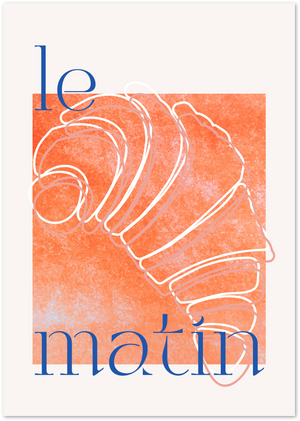 Posterux© | French Croissant Poster – Elegant Minimalist Kitchen Art poster – premium wall art