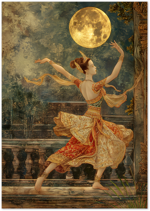 Posterux© | Moonlit Dancer Poster – Enchanting Ethereal Art poster – premium wall art
