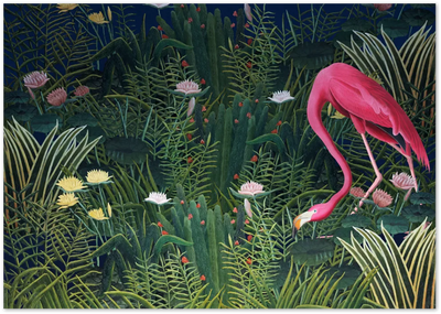 Posterux© | Tropical Flamingo Poster – Exotic Jungle Wall Art poster – premium wall art