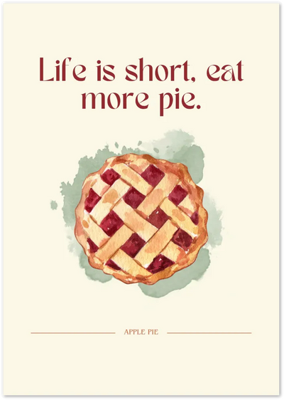 Posterux© | Apple Pie Poster – Vintage-Inspired Kitchen Wall Art poster – premium wall art