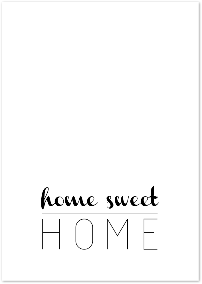 Posterux© | Home Sweet Home – Elegant Family Quote Poster poster – premium wall art