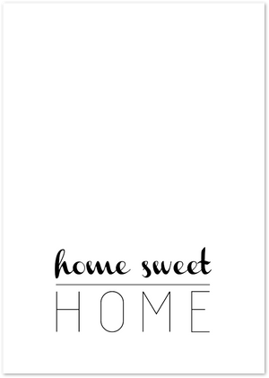 Posterux© | Home Sweet Home – Elegant Family Quote Poster poster – premium wall art