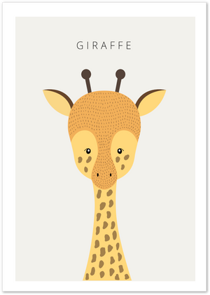 Posterux© | Minimalist Giraffe Poster – Cute Scandinavian Animal Wall Art poster – premium wall art