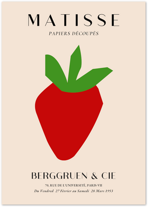 Posterux© | Matisse Strawberry Poster – Playful Modern Art Print poster – premium wall art