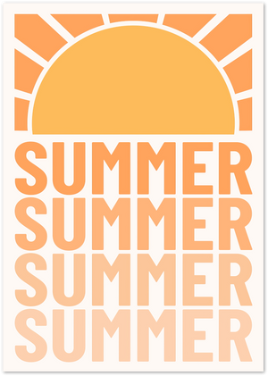 Posterux© | Summer Sun Retro Poster – Warm Vintage Wall Art poster – premium wall art