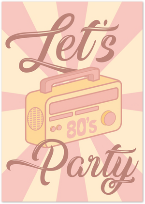 Posterux© | 80s Party Poster – Retro Music Illustration poster – premium wall art