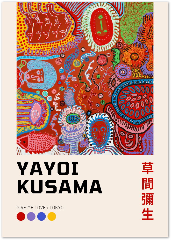Posterux© | Yayoi Kusama Art Poster – Vibrant Pop Art Masterpiece poster – premium wall art