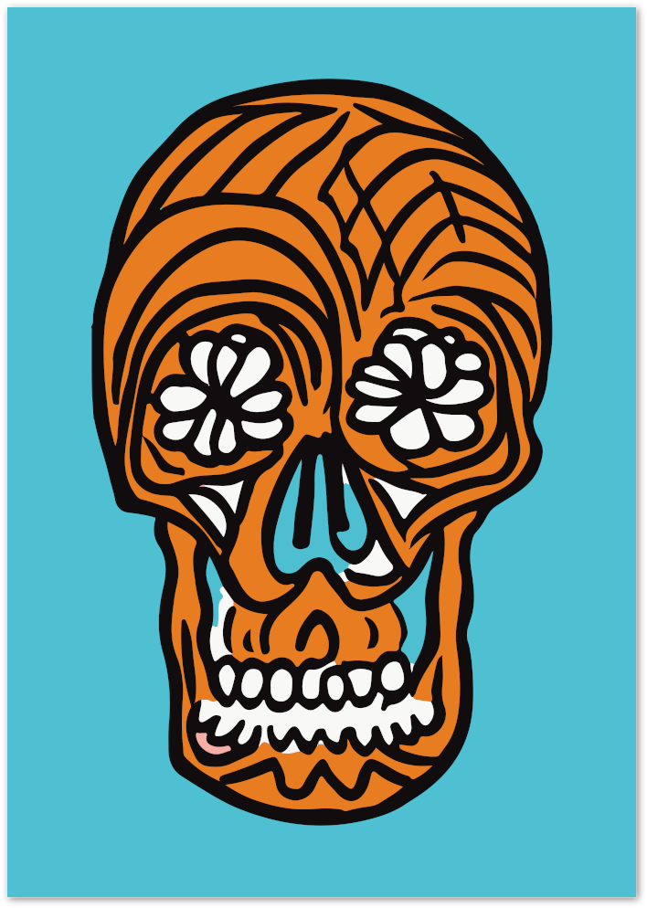 Posterux© | Day of the Dead Skull Poster – Bold Mexican Art poster – premium wall art