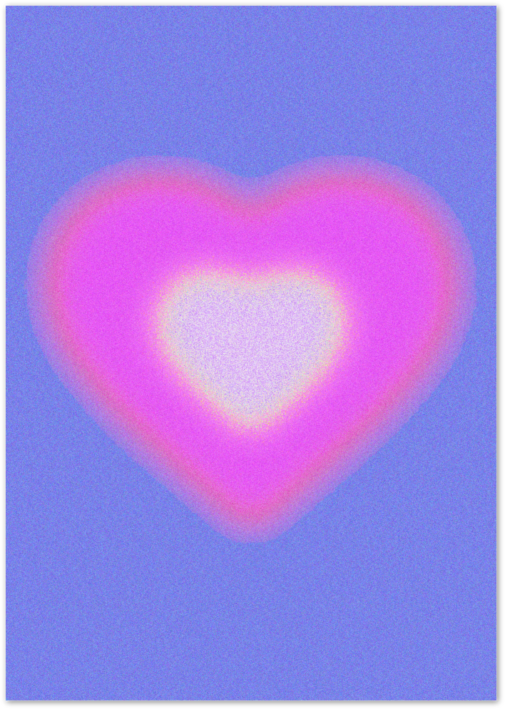 Posterux© | Glowing Heart Poster – Dreamy Pastel Aesthetic Art poster – premium wall art