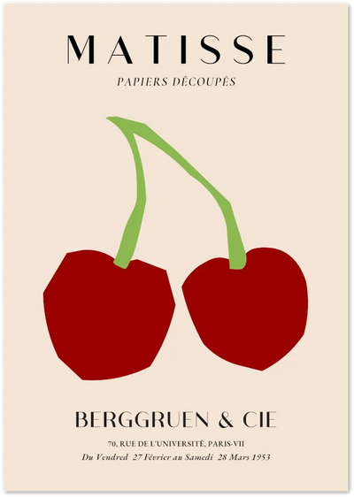 Posterux© | Matisse Cherries Poster – Vintage French Art poster – premium wall art
