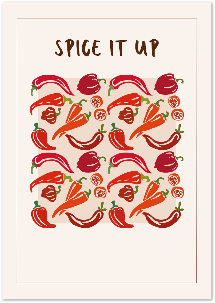 Posterux© | Spice It Up Poster – Kitchen Wall Art poster – premium wall art