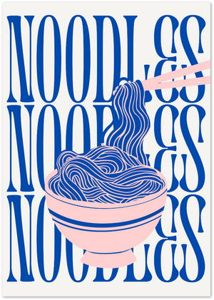Posterux© | Noodles Poster – Modern Typography Wall Art poster – premium wall art