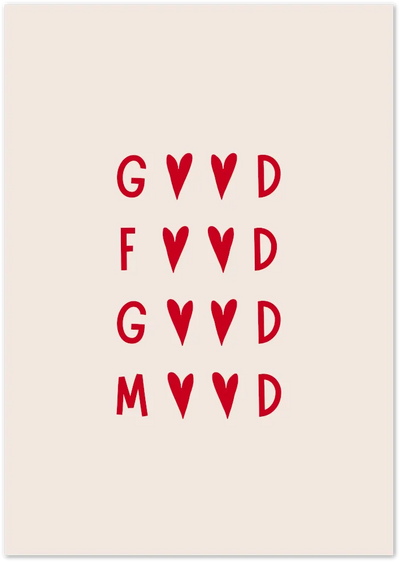 Posterux© | Good Food Mood Poster – Fun Minimalist Quote Print poster – premium wall art