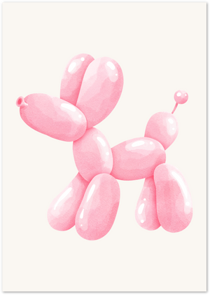 Posterux© | Pink Balloon Dog Poster – Playful Pop Art Print poster – premium wall art