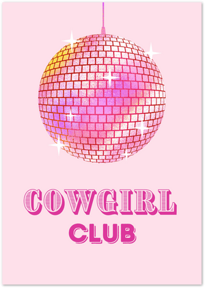 Posterux© | Cowgirl Club Poster – Retro Disco Western Print poster – premium wall art