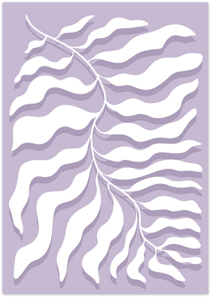 Posterux© | Lavender Leaf Poster – Minimal Abstract Botanical Art poster – premium wall art