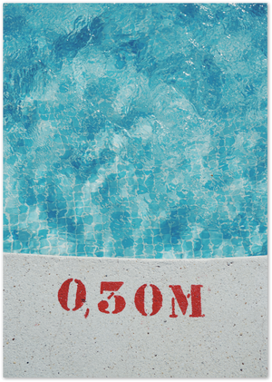 Posterux© | Swimming Pool Depth Poster – Minimal Summer Photography Print poster – premium wall art