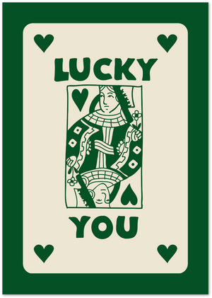 Posterux© | Lucky You Poster – Vintage Style Playing Card Print poster – premium wall art