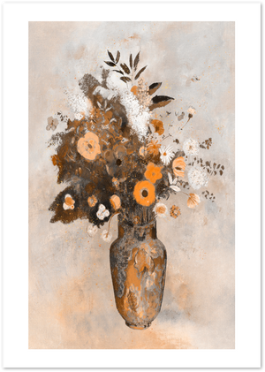Posterux© | Earthy Bouquet Poster – Vintage Style Floral Painting Print poster – premium wall art