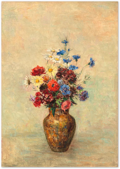 Posterux© | Wildflower Vase Poster – Vintage Still Life Floral Print poster – premium wall art