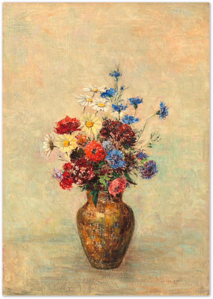 Posterux© | Wildflower Vase Poster – Vintage Still Life Floral Print poster – premium wall art