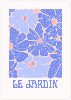 Posterux© | Le Jardin Poster – Purple & Pink Floral Art Print poster – premium wall art