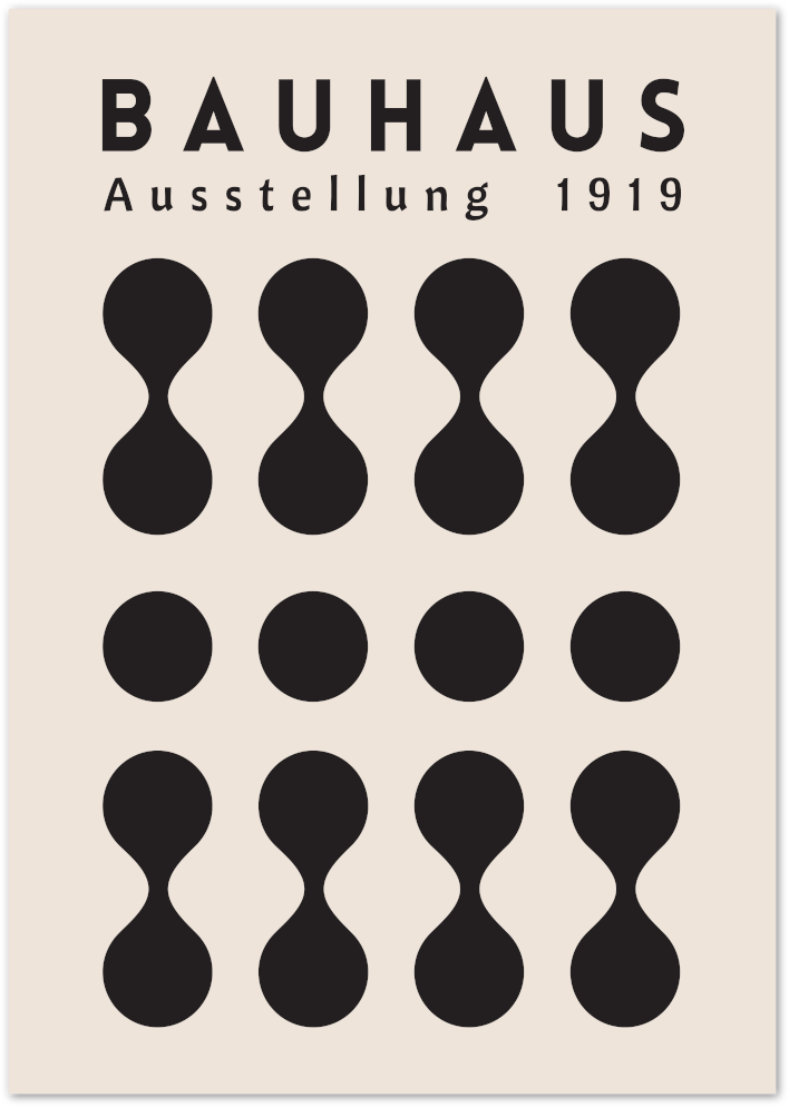 Posterux© | Bauhaus Dots Poster – Minimalist German Exhibition Wall Art poster – premium wall art