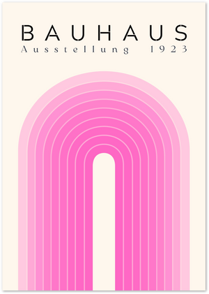 Posterux© | Bauhaus Arch Poster – Pink Gradient Exhibition Print poster – premium wall art